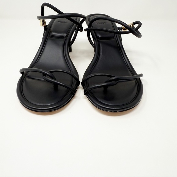 New Vince Jolie Leather Twist Sandal Black Sz 7 - Picture 4 of 12